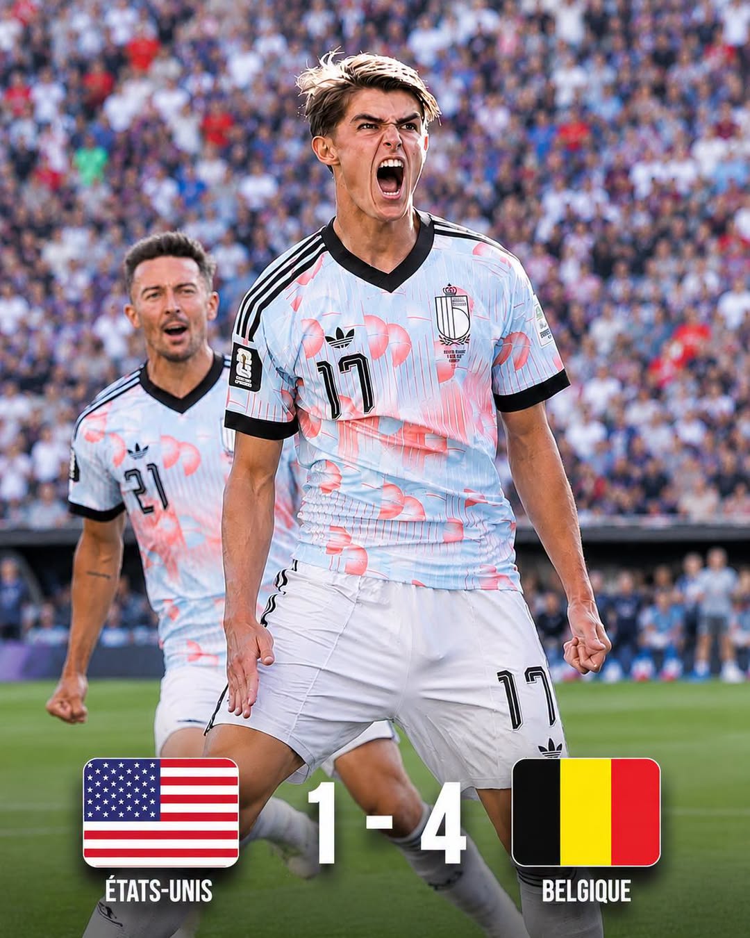 Coupe du monde 2026 : La Belgique écrase les États-Unis (4-1) et file en quarts de finale avec autorité