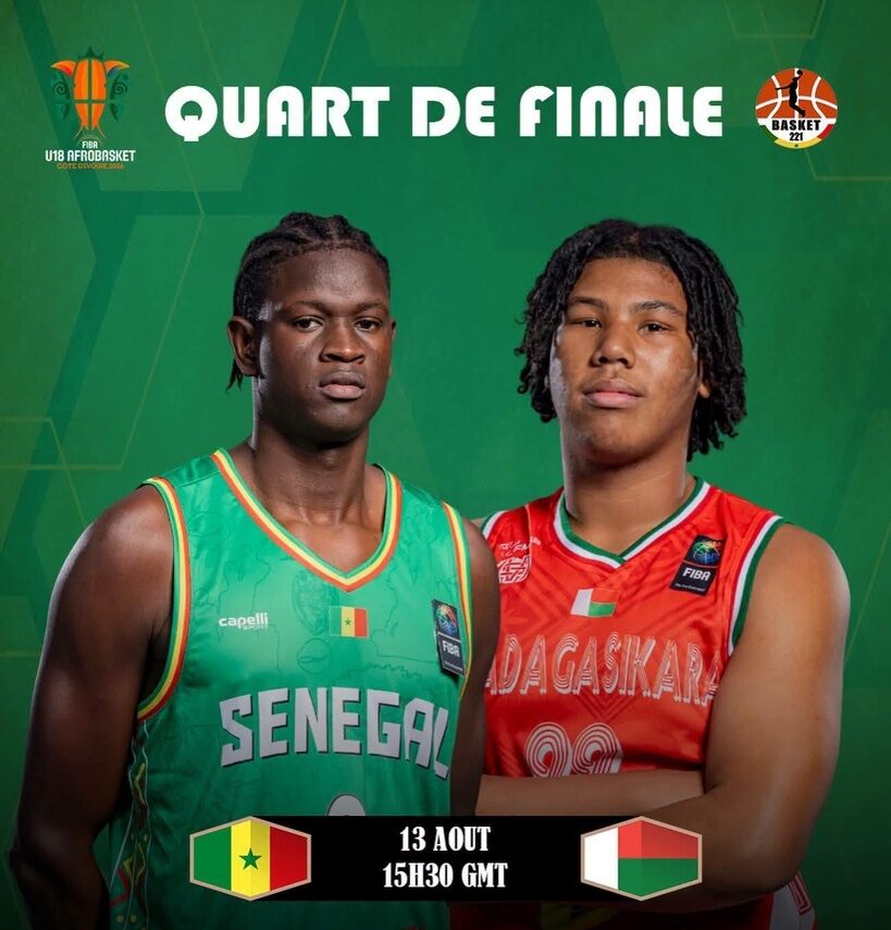 AfroBasket U18 2026 : les Lionceaux du Sénégal face à Madagascar en quarts de finale