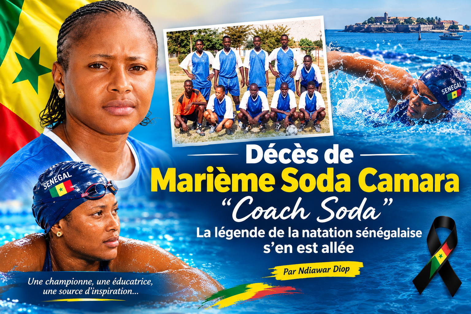Décès de Marième Soda Camara « Coach Soda », la légende de la natation sénégalaise, s’en est allée