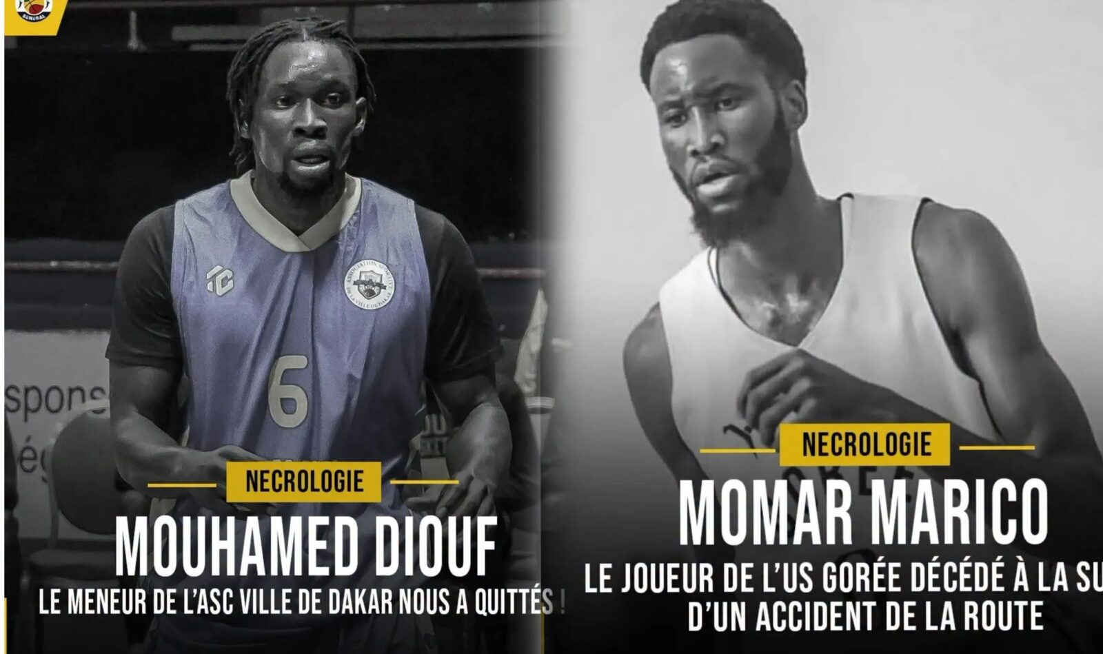 Drame dans le basket sénégalais : deux jeunes joueurs fauchés par un même accident