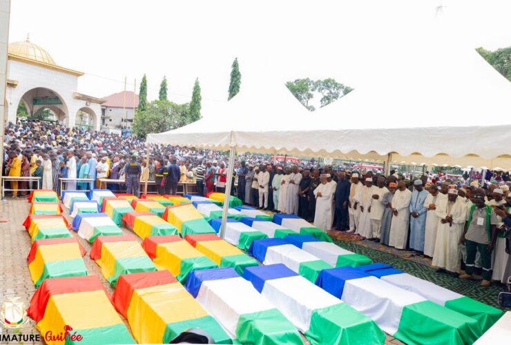Guinée : 36 victimes de l’éboulement de Dar-Es-Salam honorées lors d’une cérémonie funèbre