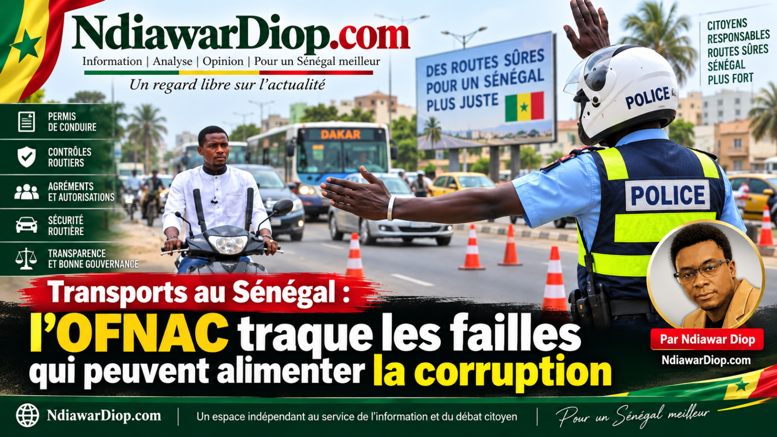 Routes du Sénégal : La corruption au bord du chemin devenue un impôt invisible payé par les plus pauvres. Par Ndiawar Diop