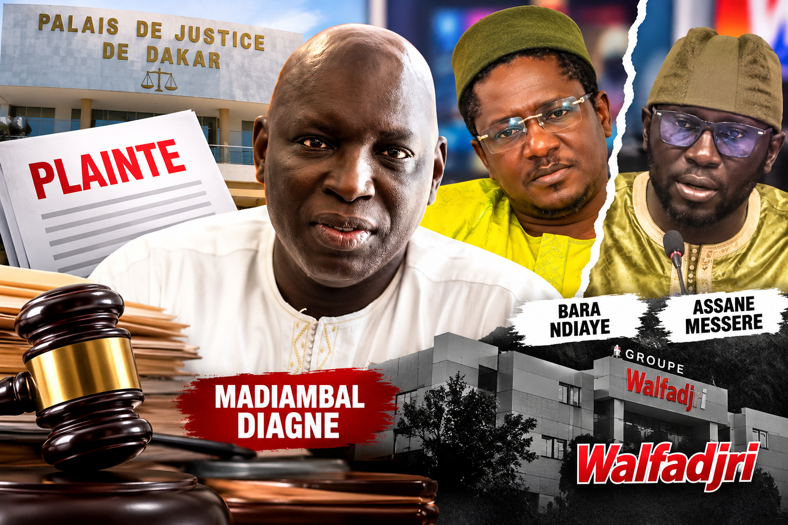 AFFAIRE MADIAMBAL DIAGNE SES AVOCATS PORTENT PLAINTE CONTRE BARA NDIAYE, ASSANE MESSERE ET LE GROUPE WALFADJRI
