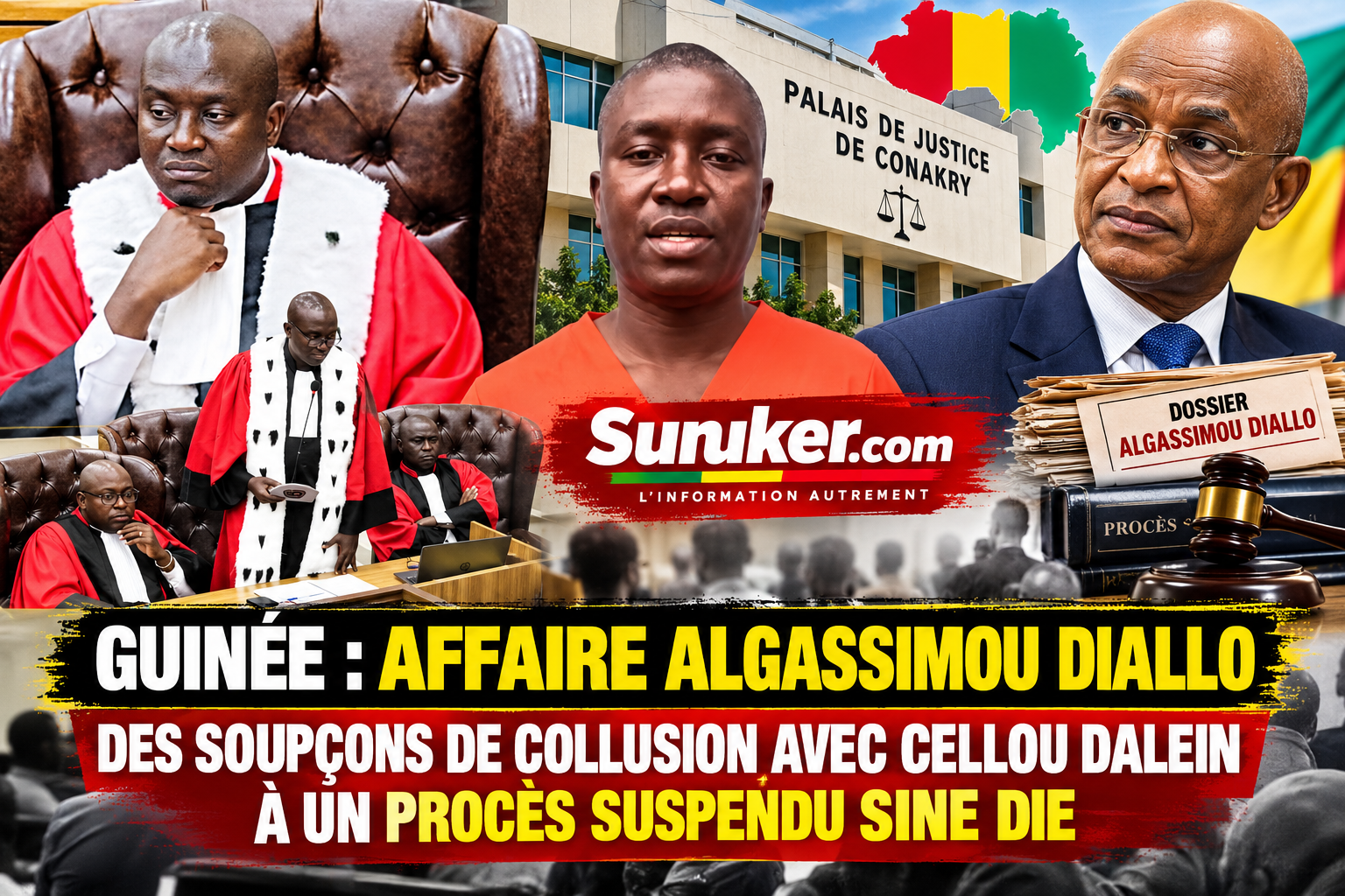 Guinée affaire Algassimou Diallo, des soupçons de collusion avec Cellou Dalein à un procès suspendu sine die