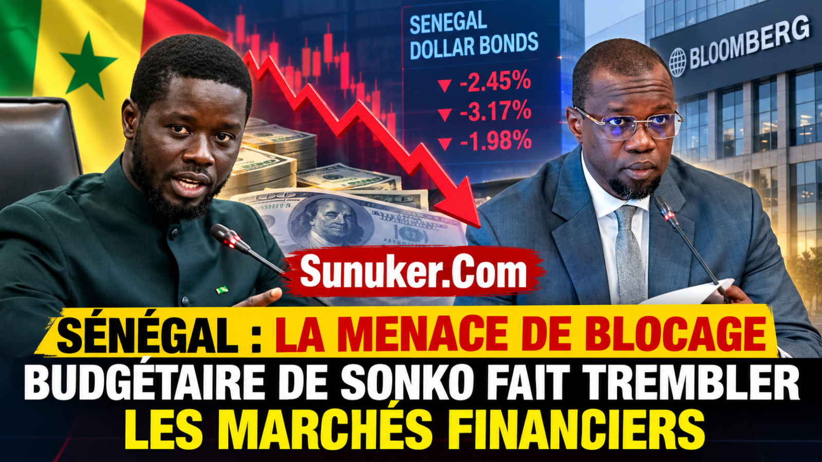 Sénégal : la menace de blocage budgétaire de Sonko fait trembler les marchés financiers